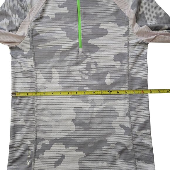 RLX Ralph Lauren S Fits 4-6 Gray White Slim Top 1/4 Zip Golf Beach - Picture 6 of 11
